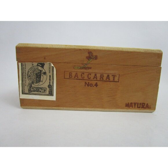 Vintage Wood Baccarat Dolce Far Niente 1871 Cigar Box Imported Honduras - Empty - Picture 5 of 9